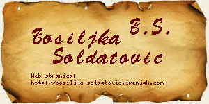 Bosiljka Soldatović vizit kartica